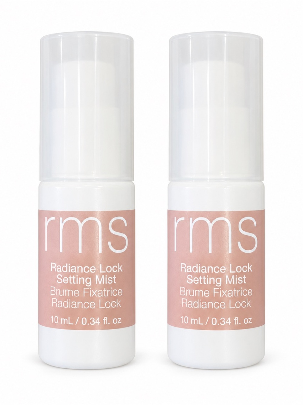 rms Beauty Radiance Lock Setting Mist Mini Duo 10ml X 2 BRAND NEW IN BOX
